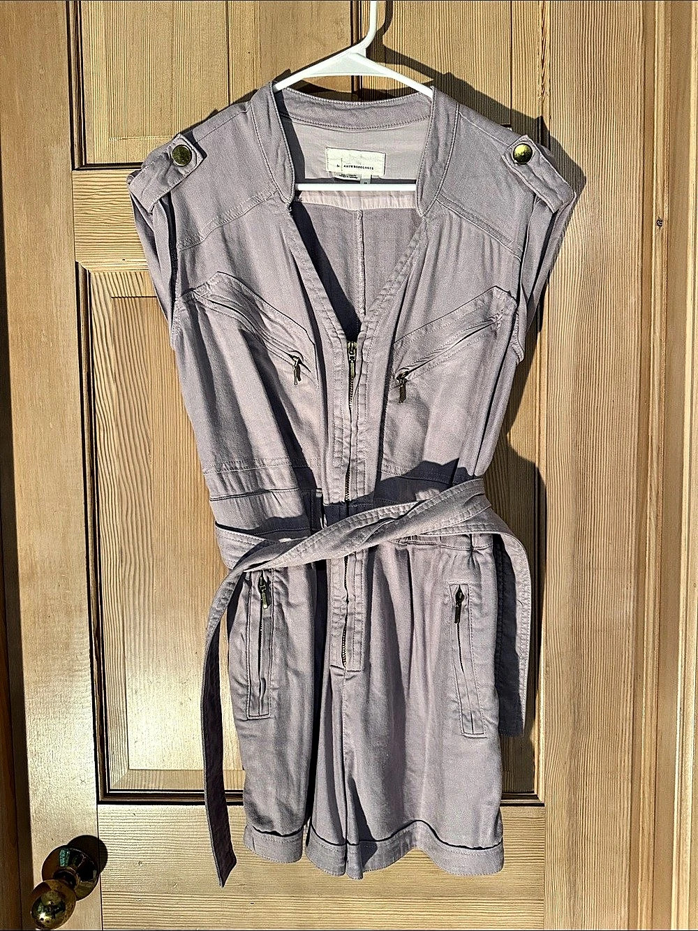 The Kit Utility Romper Purple